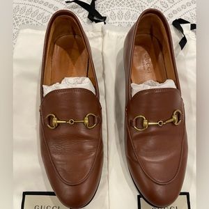 Gucci Jordaan loafer size 38 in brown